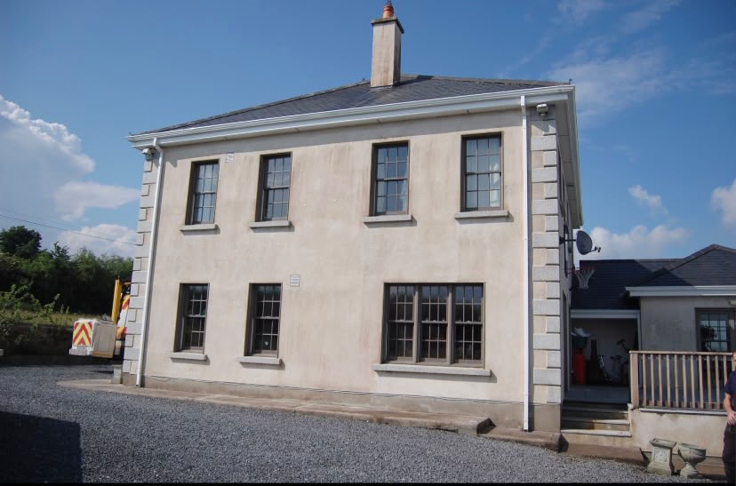 House render cleaned with softwash treatment