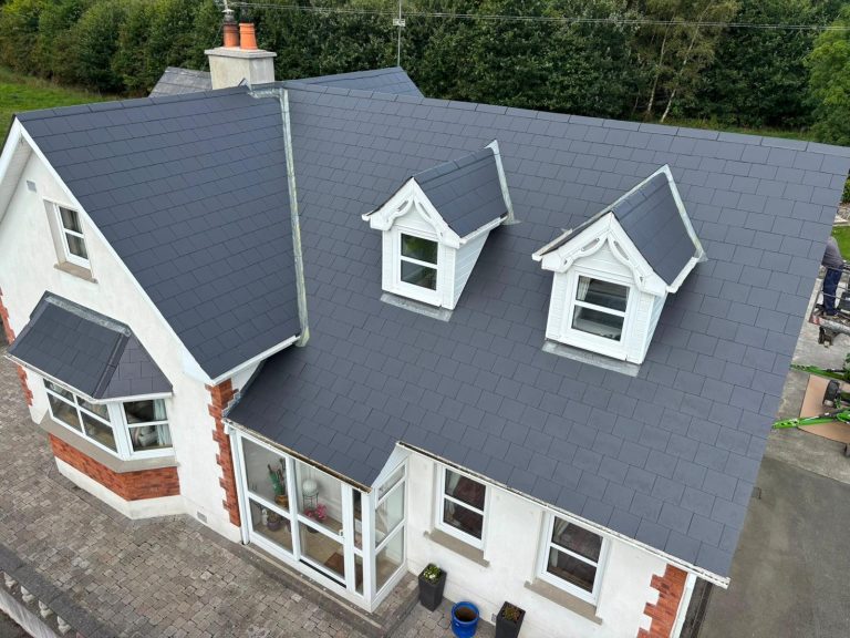 After: Slate roof re-coat by Brian Kelly Services