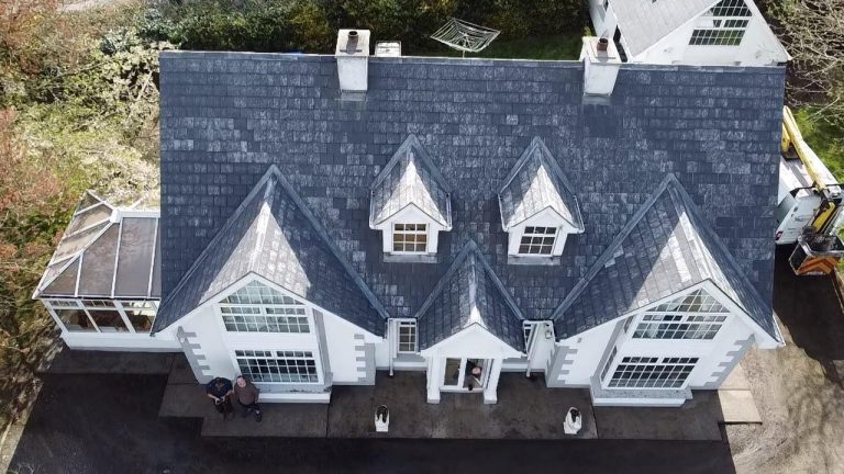 Before: Slate roof re-coat by Brian Kelly Services